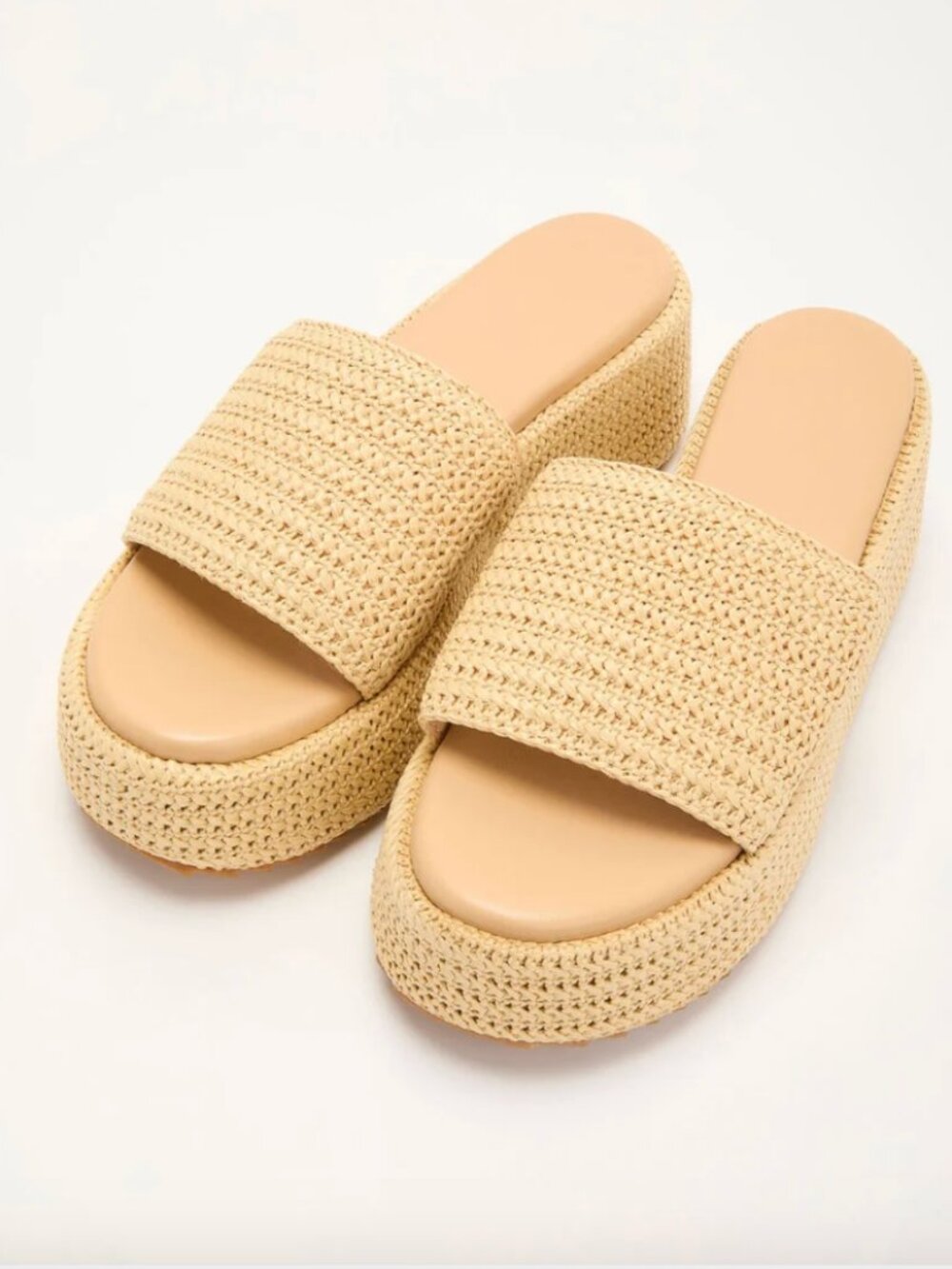 Klein Raffia Platform Sandals | Vici